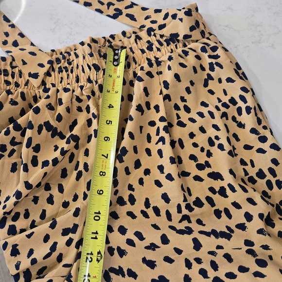 Hey Moments Womens Leopard Print Pants Large Tan Black Wide Leg Elastic Waist... - Picture 7 of 14